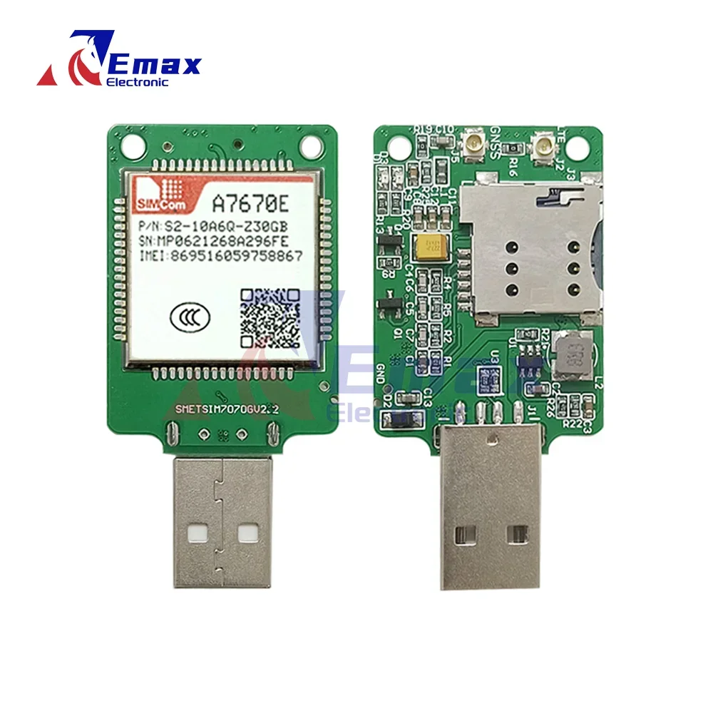 SIMCOM-Dongle USB A7670E, A7670E-Dongle A7670E Core Board, LTE CAT1 + 2G + GPS, sin soporte GPS