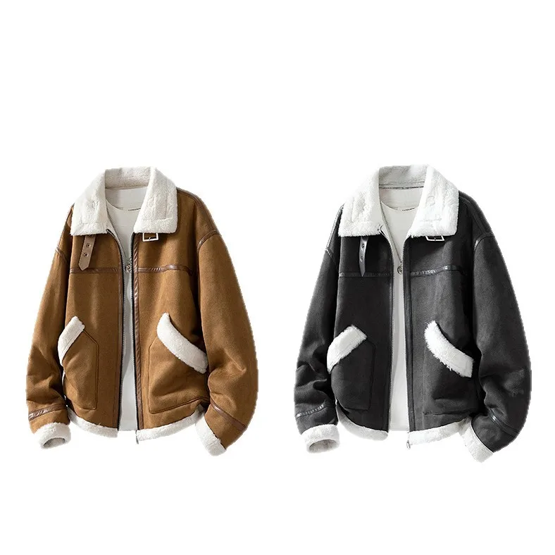 Couple-Winter-Korean-Style-Oversized-Sherpa-Coat-Men-Women-High-Sense-Thick-Padded-Cotton-Jacket-Trendy-Outerwear