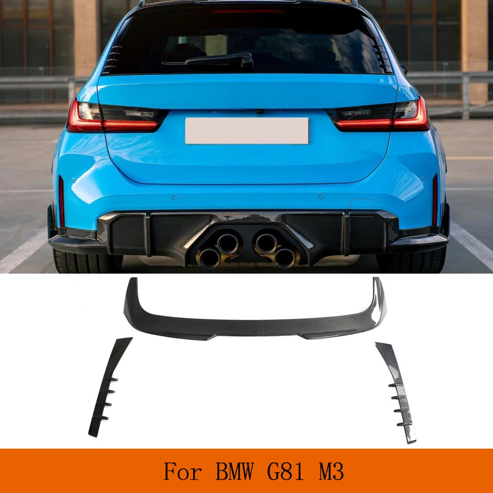 

Prepreg Dry Carbon Fiber Car Trunk Roof Spoiler for BMW 3Series G81 M3 Car Rear Roof and Side Wing HighKick Spoiler 2022-2023