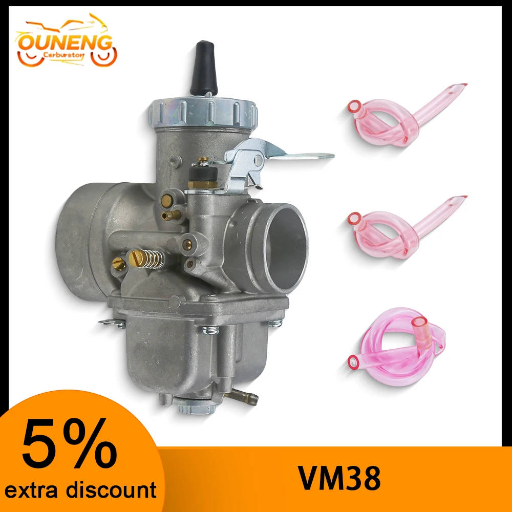 

VM38 38mm Motorcycle Carburetor For Mikuni Round Slide VM Series Yamaha TZ350 VM38-9 250-500cc Dirt Bike ATV Quad Carb 2 Stroke