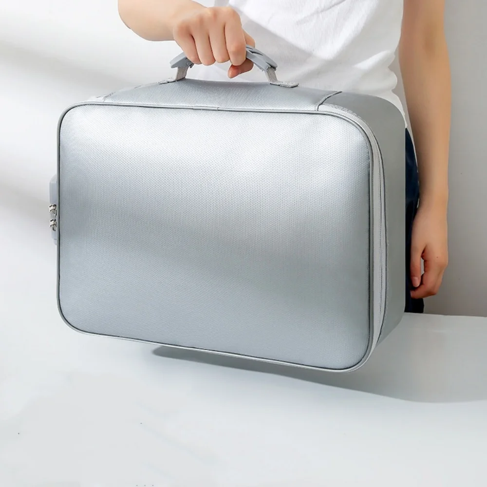 

Портфель для паспорта, большая вместительная сумка для документов с замком, органайзер для файлов, водонепроницаемая сумка для хранения документов для путешествий с файлами