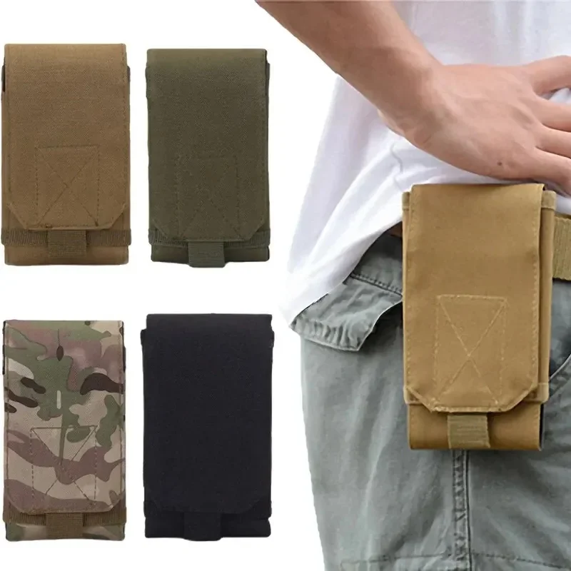 1Pc Outdoor Camouflage Bag Tactical Army Phone Holder Sport Waist Belt Case Waterproof Nylon EDC Sport Hunting Camo Bags image 3