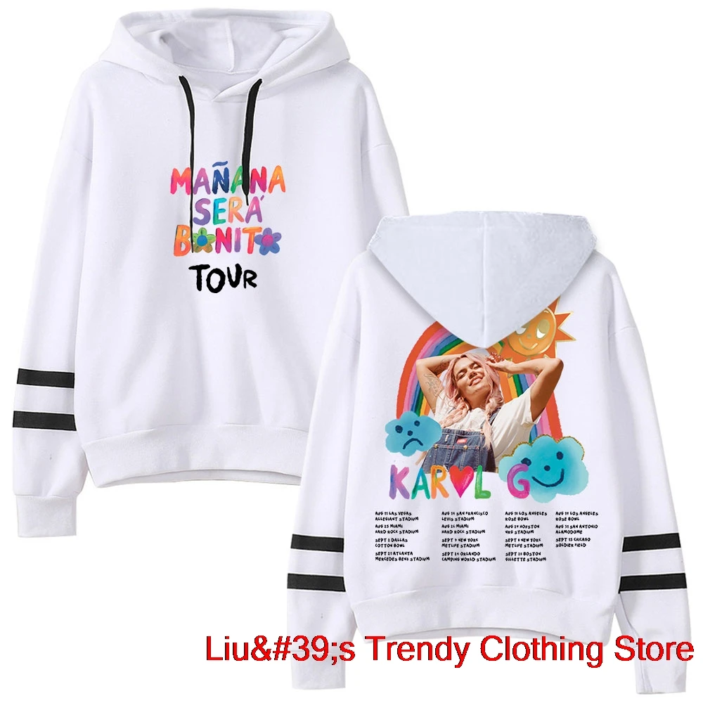 Karol G Hoodies Msb Tour 2023 Rainbow Sweatshirts MAÑANA SERÁ BONITO Album Merch Print Unisex Fashion Casual Streetwear Top