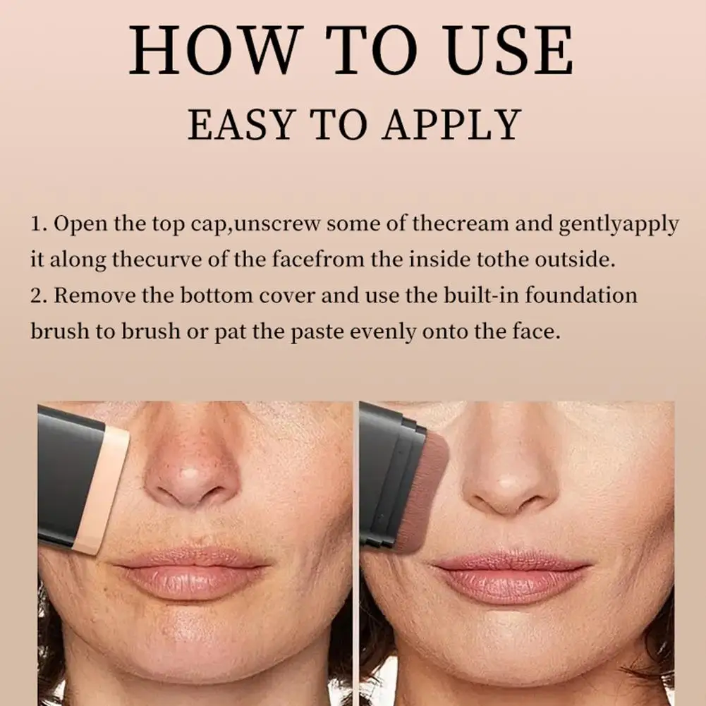 Base correctora dos en uno, crema bronceadora mate Facial, cobertura impermeable, maquillaje de contorno Facial hidratante E4N3