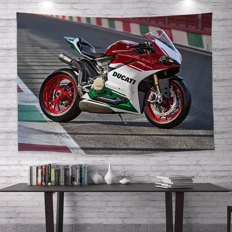 Hanging Cloth Wall Hanging Fashion Tractor Background Student Dormitory Bedside Decoration Room Bedroom Motorcycle Tapestry