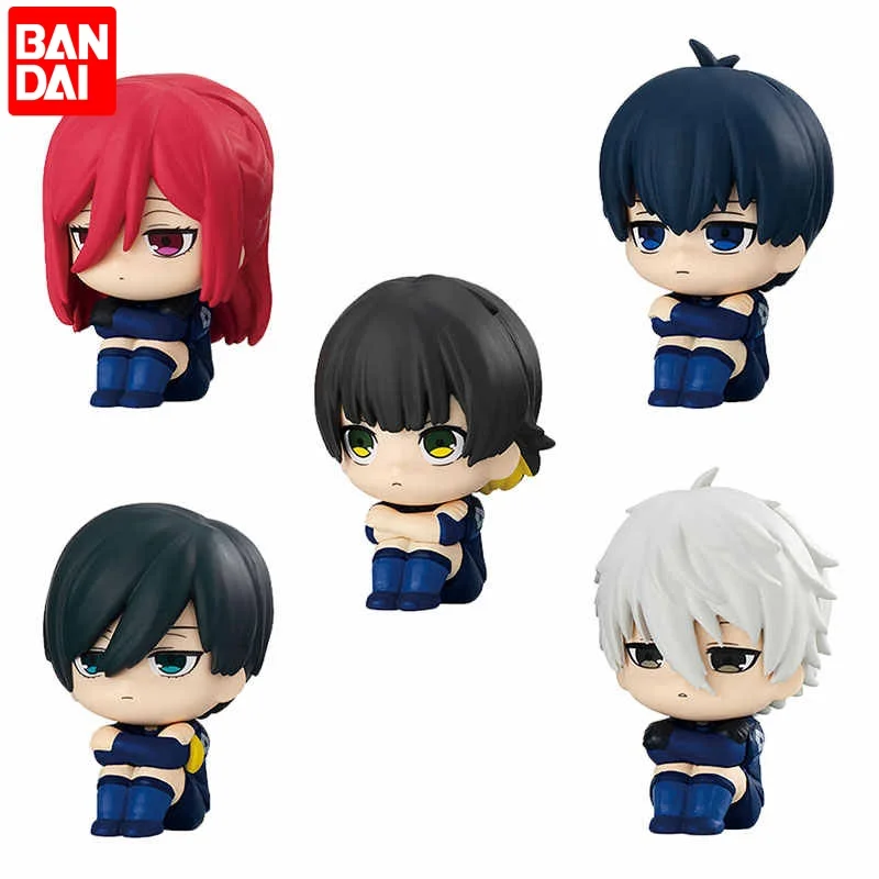 

Authentic Bandai Blue Lock Anime Sitting Character Figure Chibi Gashapon Collect Toy Model Desktop Decor Anime Hobby Fans Gifts