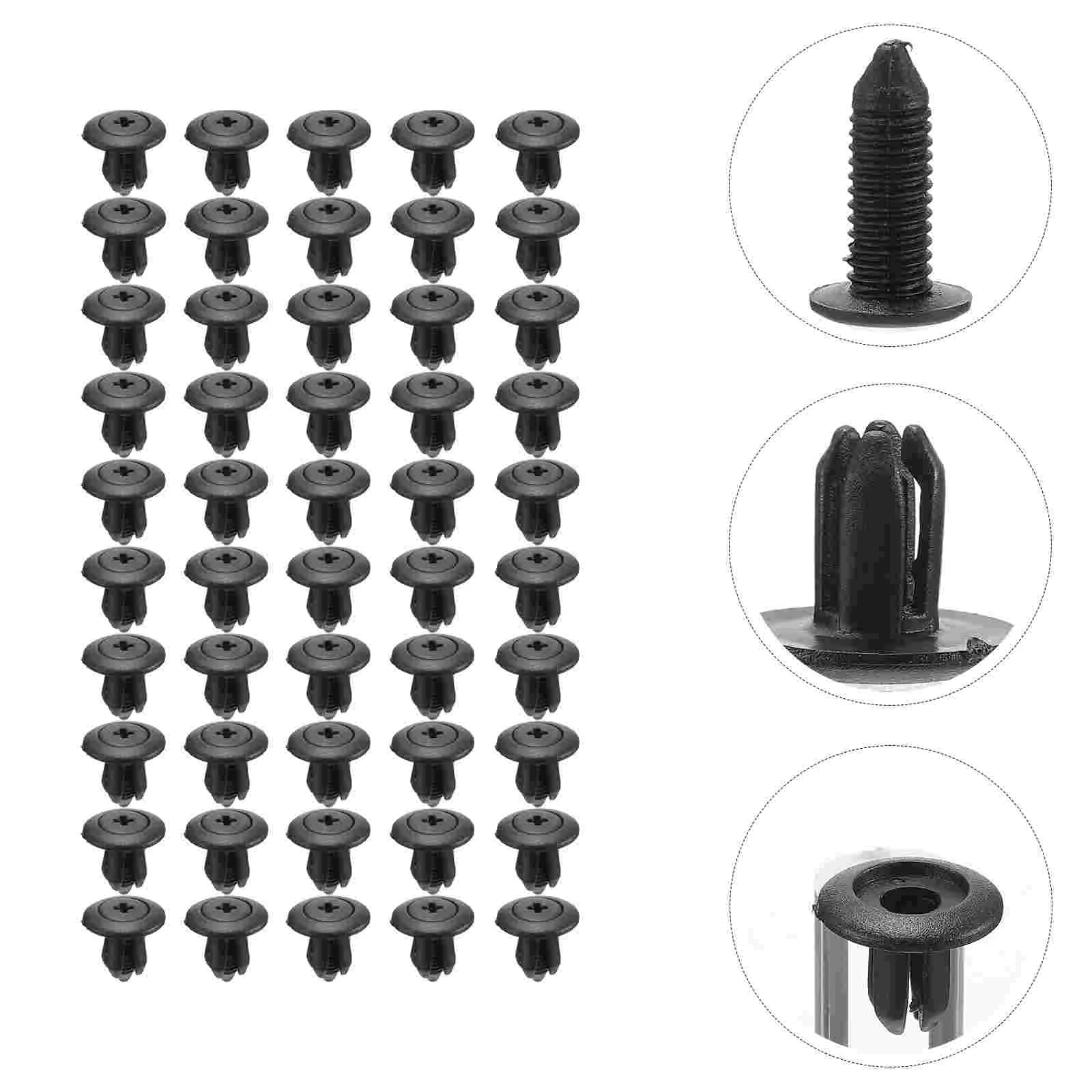 Fastener Air Conditioner Buckle Rivets คลิปฝาครอบเครื่องยนต์เพื่อถอดชิ้นส่วน Vent Black Pp Retainer Cars