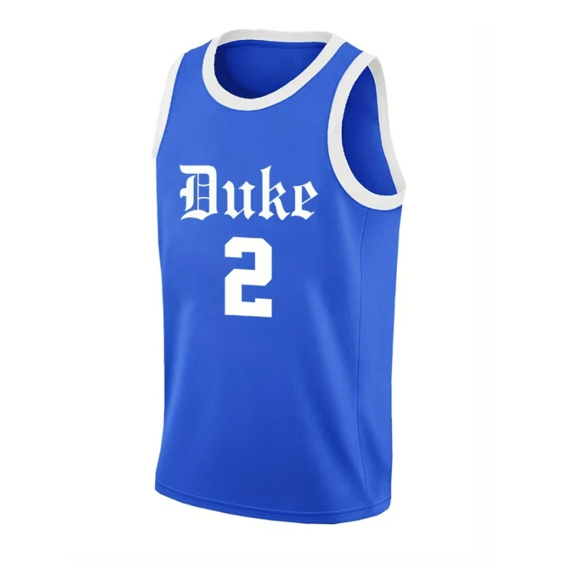 

2025 Basketball Jersey Training Run Fitness Loose Breathable Sport Leisure Quick Dry Sleevele Vest Men and Women Duke Tank Top