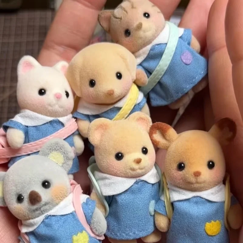 Conjunto de compañeros de guardería de las familias de Sylvanian, compañeros de juego para guardería, decoración de habitación de Chica de Anime, juguete de acompañamiento, regalos para niños