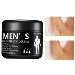 50g Men's Professional Hair Removal Cream, Men's Hair Removal Cream Painless, Suitable For Different Body Types And Parts, Easy