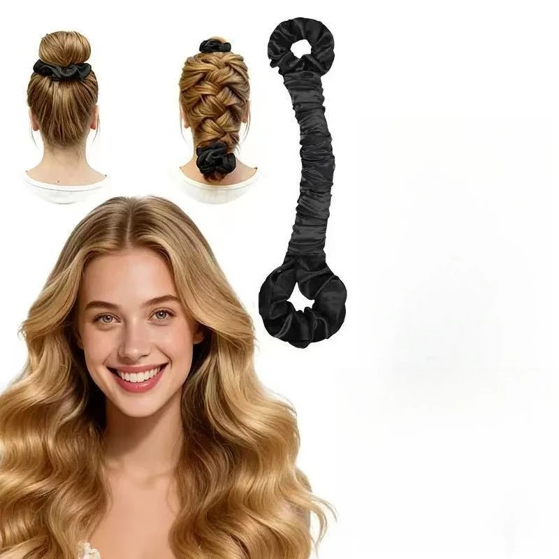 1pc Multi-Function Satin Heatless Hair Curler & Hair Tie Non- Hair Roller Curling Rod with Scrunchie(For Big Curls)