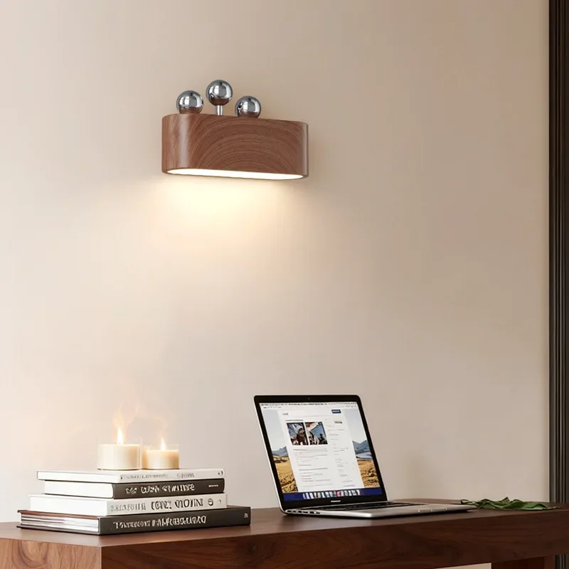Cream-style Chinese-style wall lamps, creative colorful spherical wall lamps for children's room, decorate the bedroom