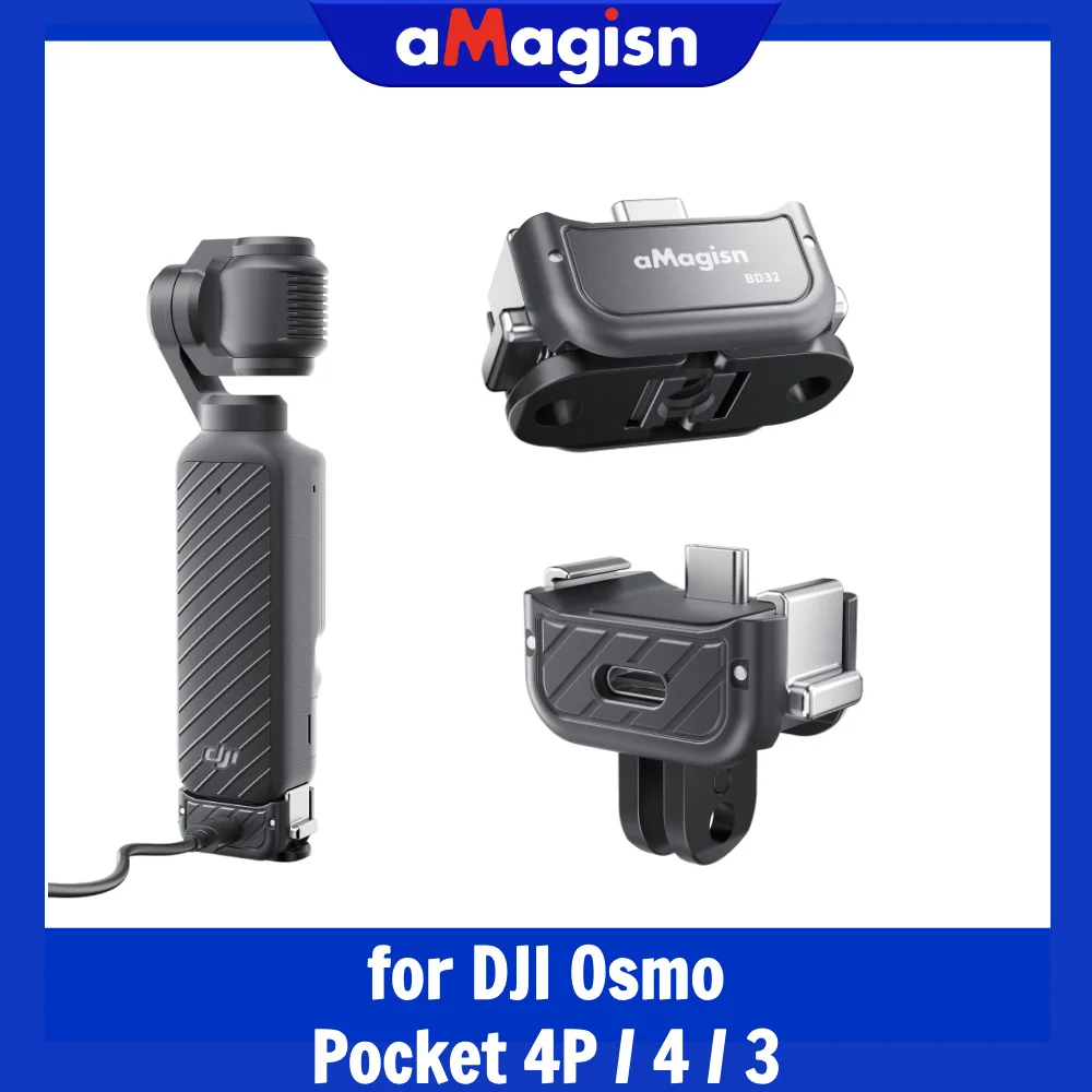 �y�Z�[�����zaMagisn DJI Pocket 4P / 4 / 3�p�}�O�l�b�g���N�C�b�N�����[�X�}�E���g�A�}�C�N/�[�d�p����Type-C�A4P 4 3�p�X�e�����X��