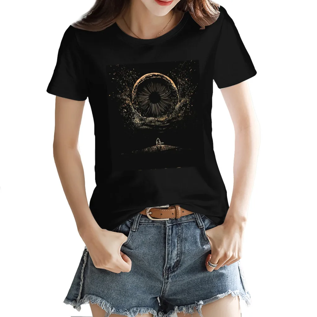 

Shai-Hulud The Sandworm Women's Printed Short Sleeve T-Shirt, Harajuku Style, New Summer Top