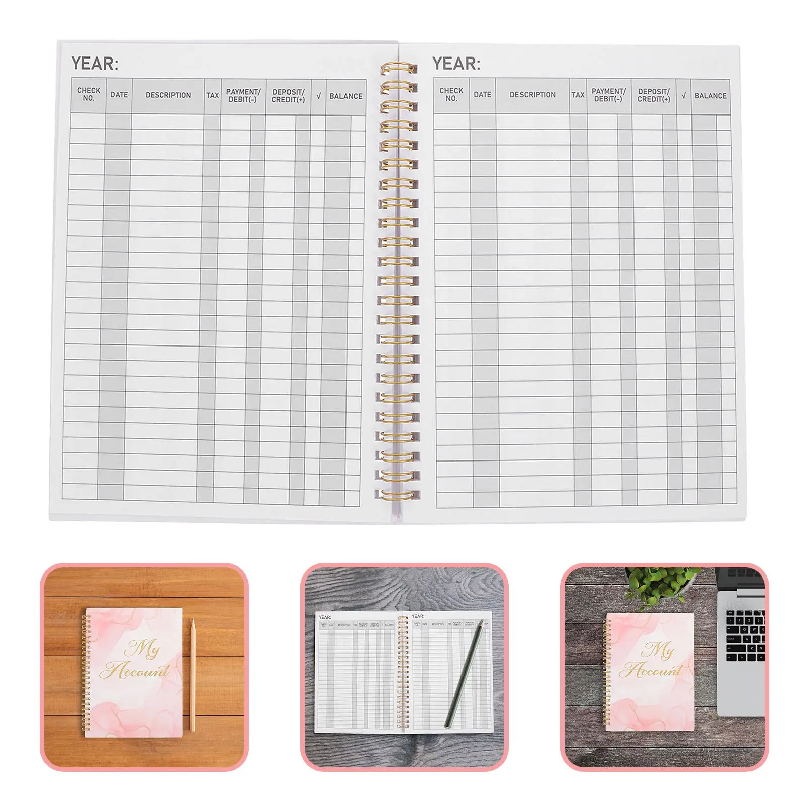 

Checking Book Expense Register Currency Tracker Personal Financial Management Notebook Checks Books Ledgers Checkbook Organizer