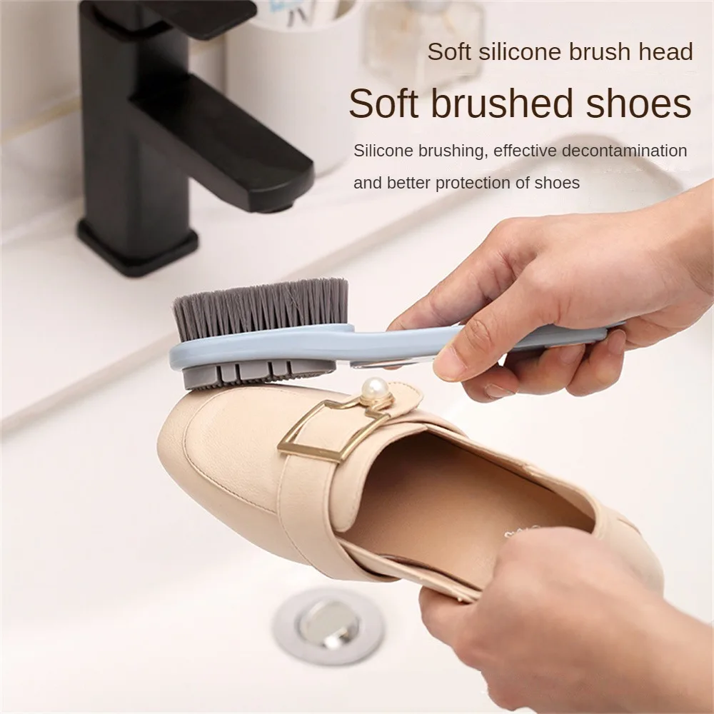 Convenient Suspendable Preferred Material Household Dense And Flexible Clean Double-sided Comfortable Grip Shoe Brush Rubber