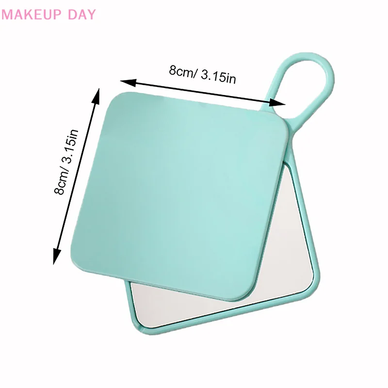 Small Quadrate Mirror Portable Sliding Cover Make-Up Mirror Mini Mirror Sliding Cover Handheld Mini Pocket Mirror Makeup Mirror