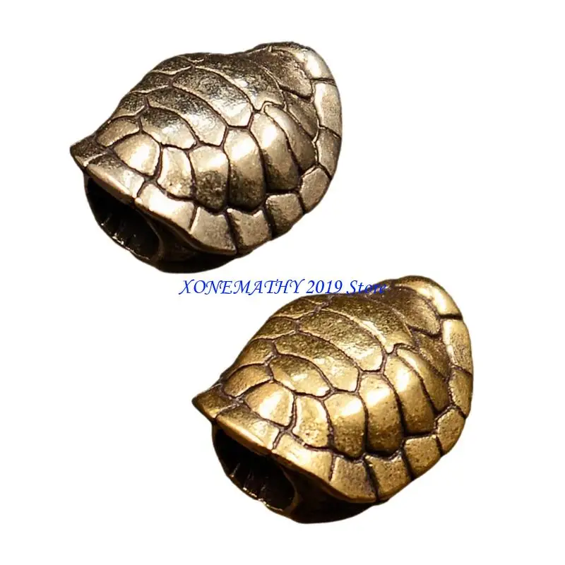 

F42F Unique Tortoiseshell Metal Beads Pendant for Paracord and DIY Enthusiasts Jewelry Making Paracord Bead
