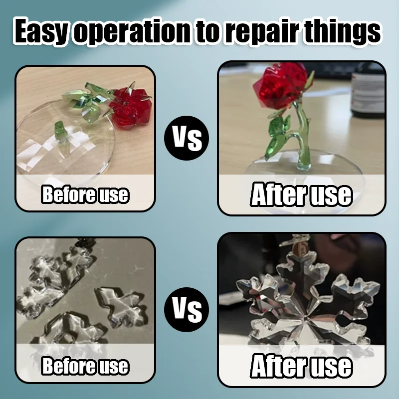 LOOLIFL alta transparente cola UV, cola sem sombra, cola UV curado, para manuais, DIY、 Vidro, jóias de cristal, proteção de adesão de fibra óptica, eletrônica