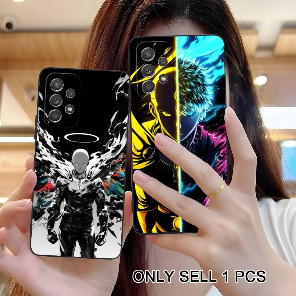 Anime Punch Saitama Phone Case for Samsung Galaxy A26 25 24 23 22 21 17 16 15 14 13 12 11 5G Soft TPU Shockproof Cover