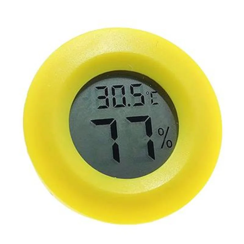 Round Electronic Thermo-Hygrometer Mini LCD Digital Thermometer Reptile Aquarium Temperature Humidity Meter Detector Tool