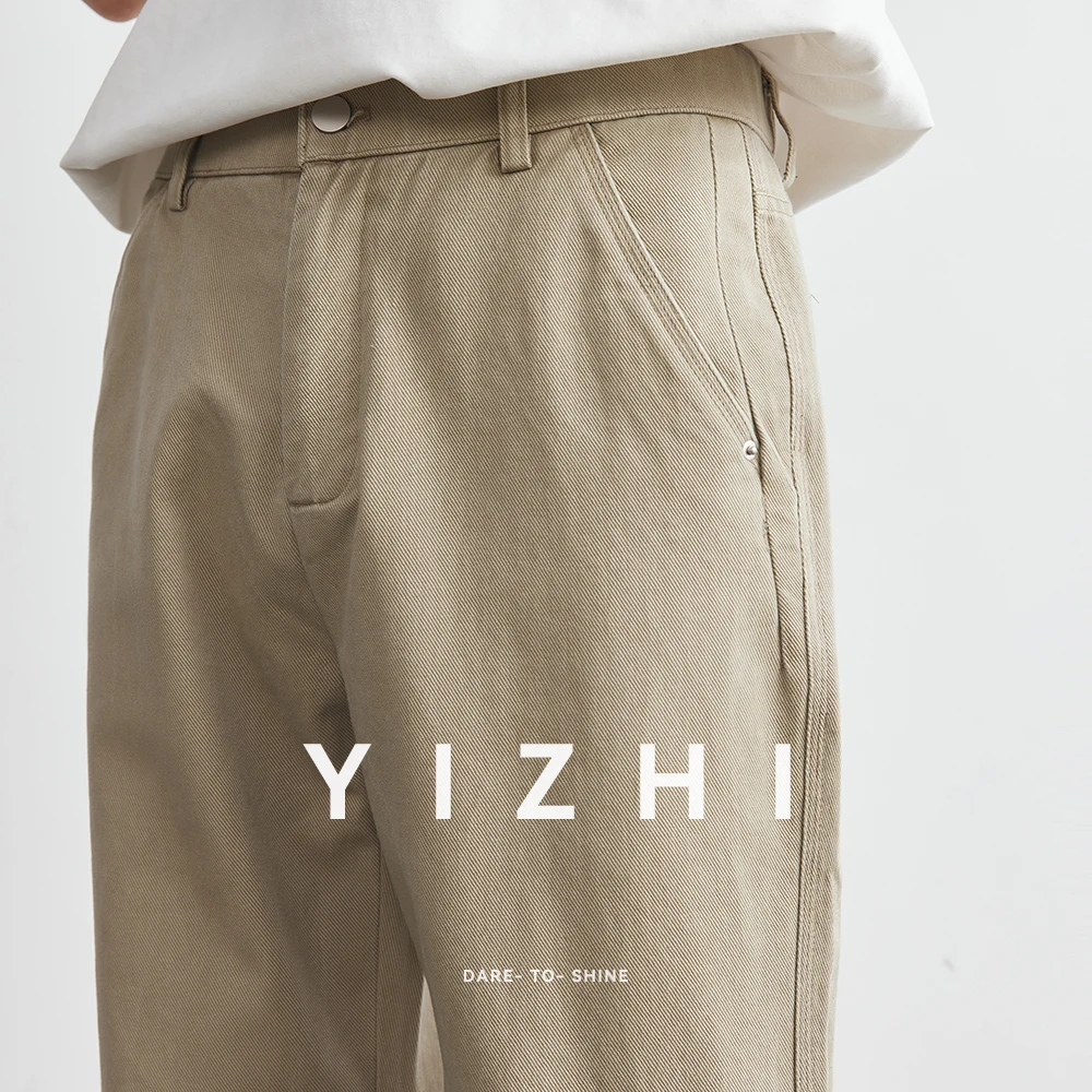 2025 Men's Fashion Cotton Casual Pants Summer and Autumn 2025 New Straight-leg Versatile Men's Loose Wide-leg Pants Trousers
