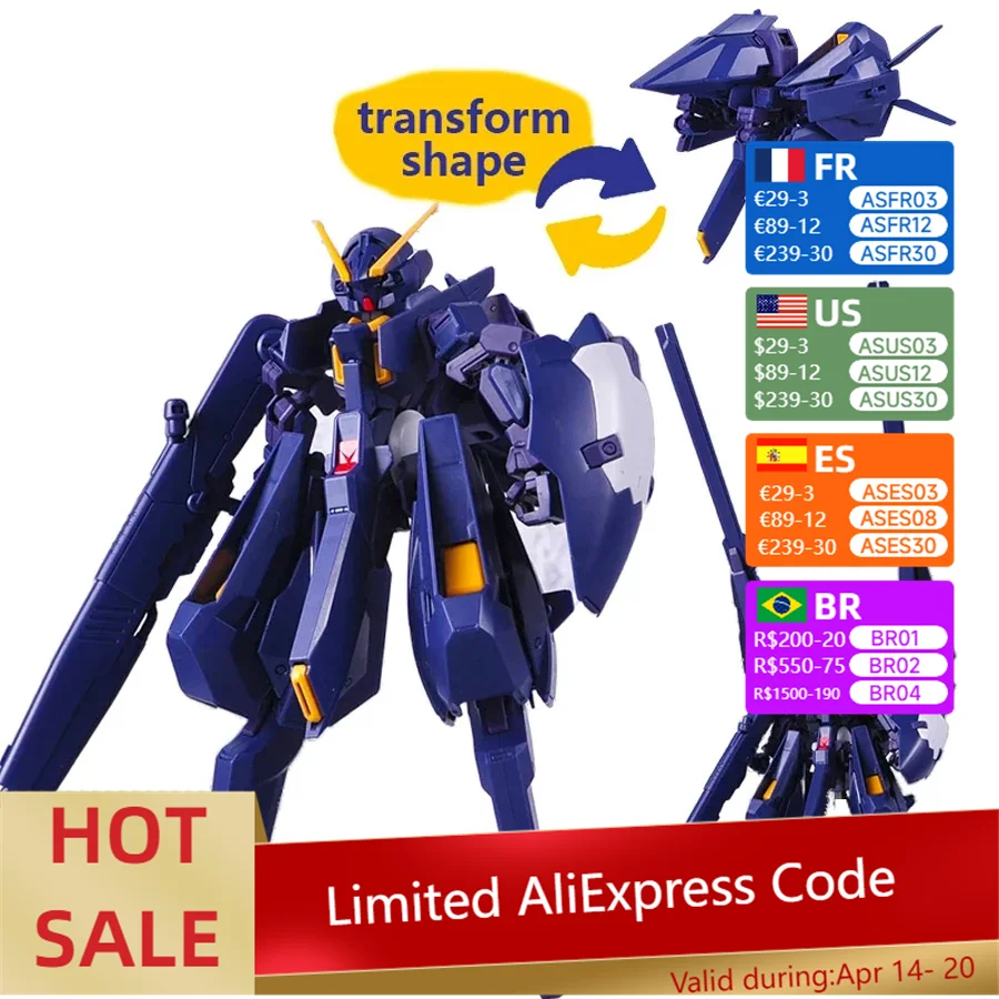 Mobile Suit XFS TR6 HAZEL II 1/144 HG RX-124 TR-6 HAZEL2 AOZ PB Mecha Action Figure Assembly Model Kit Toy Collection Gift