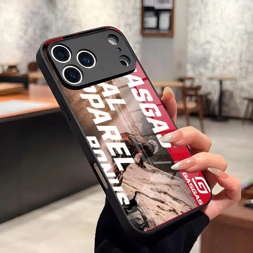 Стеклянный чехол для телефона Racing G-GASGAS для мотоциклов для IPhone 17 Air 16 15 17 14 Pro, устойчивый к пятнам/прочный защитный чехол Max 13 12 1