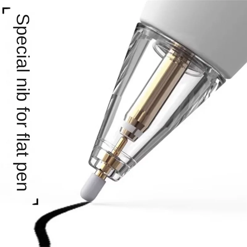 

Flat Pen For Pencil Bisi Left Fish Flash Magic Capacitance Pen Damping Mute Wear-Resistant Needle Tube