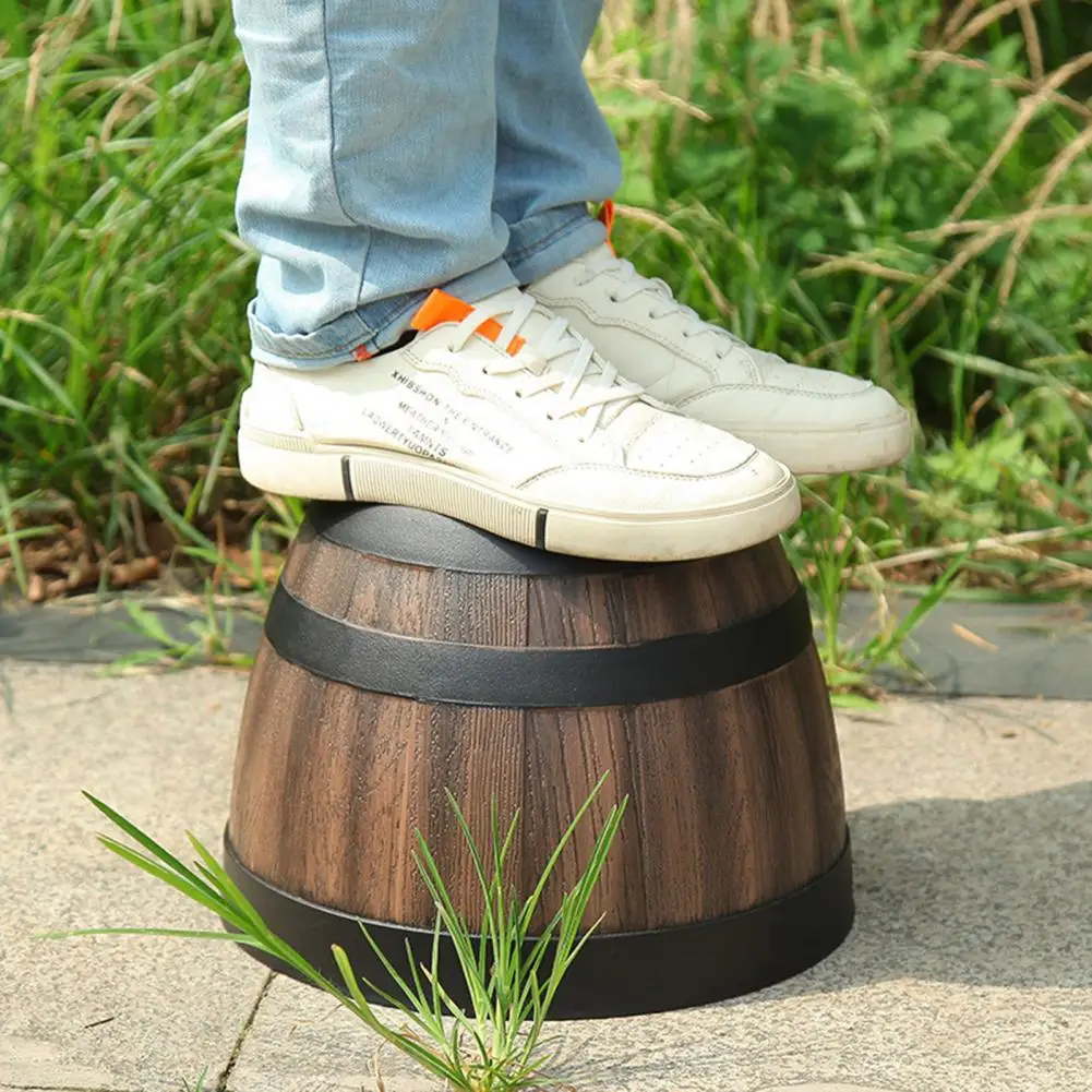 Flowerpot Succulent Planter Plant Pot Faux Whiskey Barrel Shape Home Decor Plastic Outdoor Yard Patio Flowerpot for Garden Decor