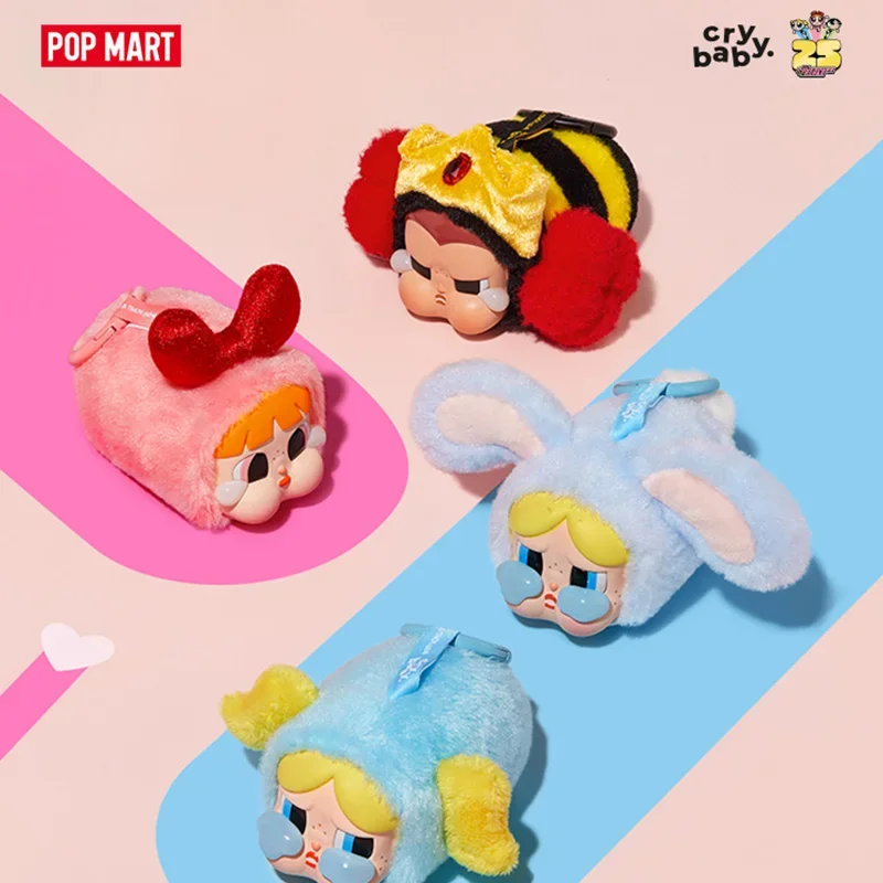 Popmart Crybaby X The Powerpuff Girls Series Plush Blind Box Toys Guess Bag Mystery Box Mistery Caixa Action Figure Surpres Cute