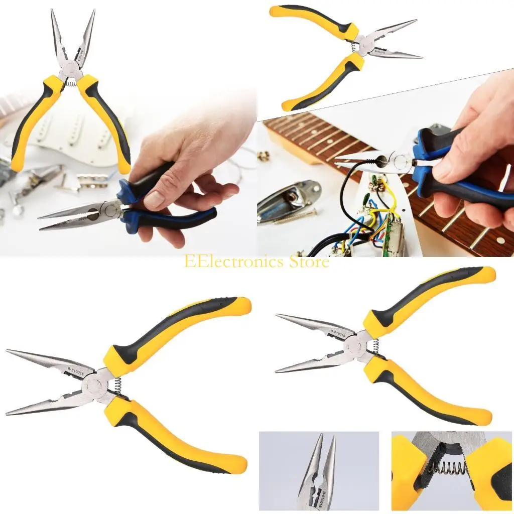 B03C 6Inch Slip Resistant Pliers Fiber Optical Hardware Tool For Computer Maintenance And Networking Installation