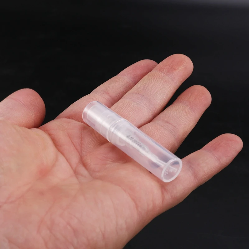 300 szt. Przezroczysty atomizer 2 ml plastikowa butelka w sprayu jednorazowe perfumy pusta butelka na próbki na imprezę podróżniczą