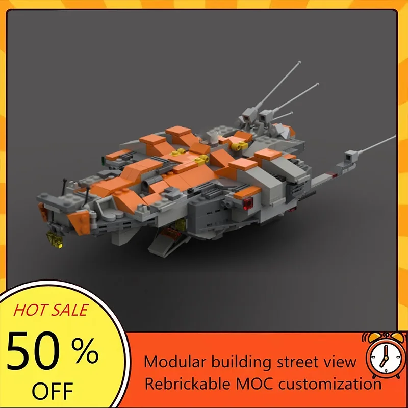

444PCS Popular Space War Movie Model MOC Building Bricks Freight Ship Modular Technology Gift Holiday Assemble Children Toy Suit