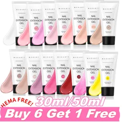 Makartt-Gel acrílico para extensión de uñas, laca de cristal brillante para manicura artística, diseño moderno, 30ml/50ml