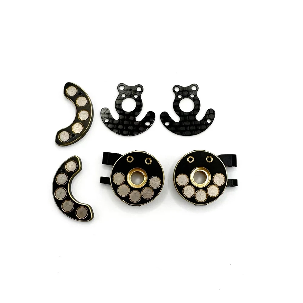 Brass Tungsten Steel Kunckles With Carbon fiber Brass Tungsten Steel Counterweight Fit 1.3 Wheel for TRX4M RC car Upgrade parts