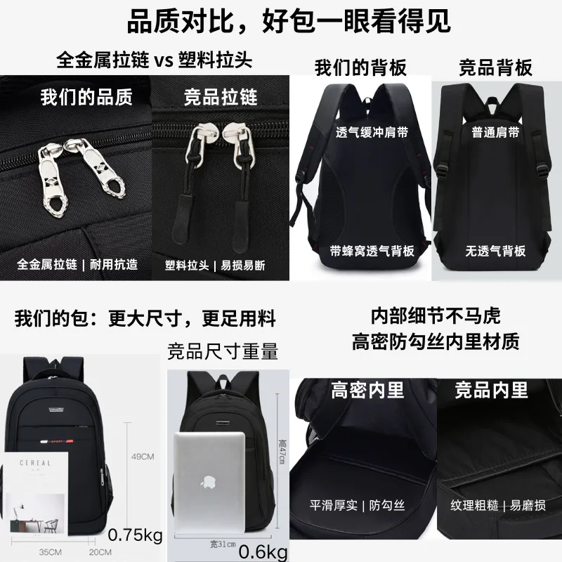 Casual Senior Sense Backpack Men's Commuting Large Capacity Fashion Backpack Fashion Laptop Bag Backpack Business Fashionable