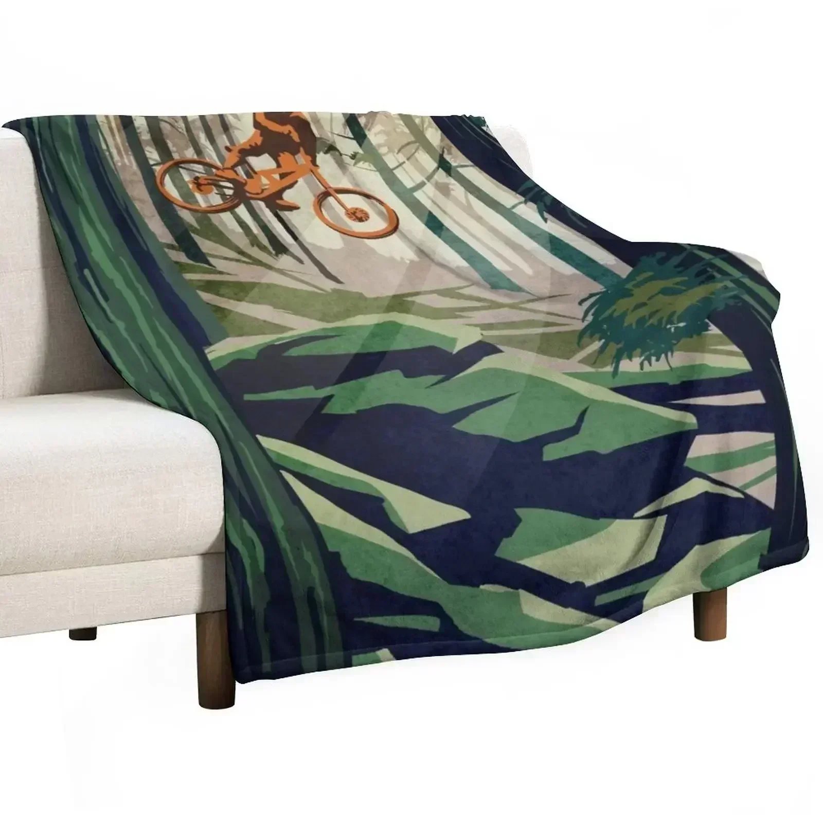 MY THERAPY: Mountain Bike! Throw Blanket Bed Softest Baby Warm warm for winter Polar Blankets