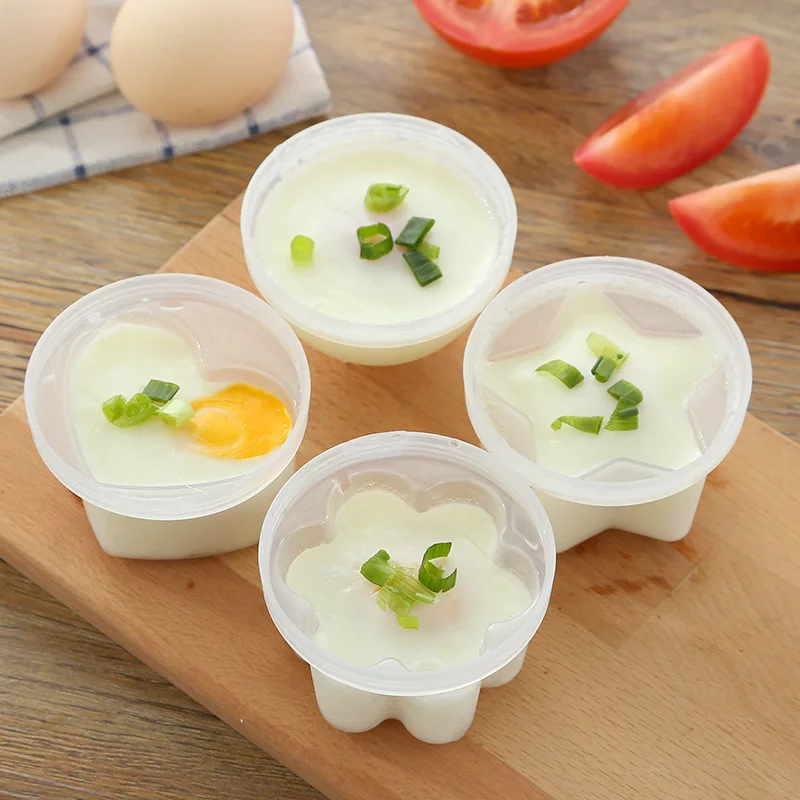 5pcs/set Food Grade Soft Silicone Egg Poacher Breakfast Steamed Egg Mould Cook Poach Cup Kitchen Cooking Tools  cooking gadgets