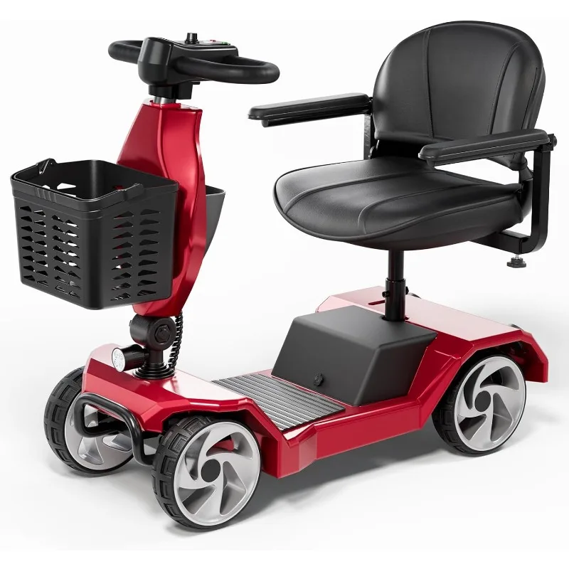 Faltbare Mobilitätsroller für Senioren, 4-Rad Leichtgewicht-Mobilitätsroller für Erwachsene, Elektrischer Rollstuhl mit Antrieb
