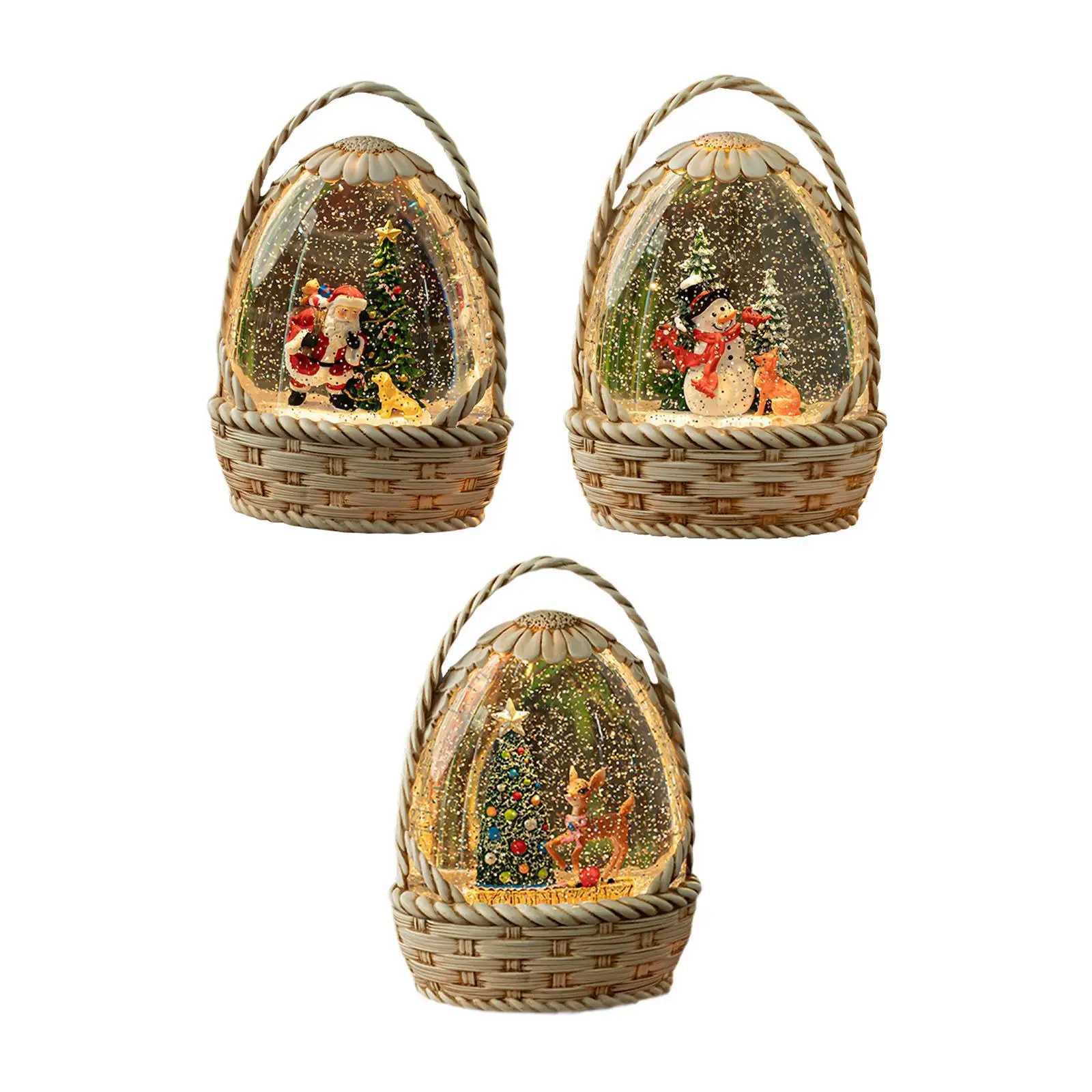 Christmas Snow Globe Gift Home Decor Crafts Ornament for Bedroom Cafes Shops