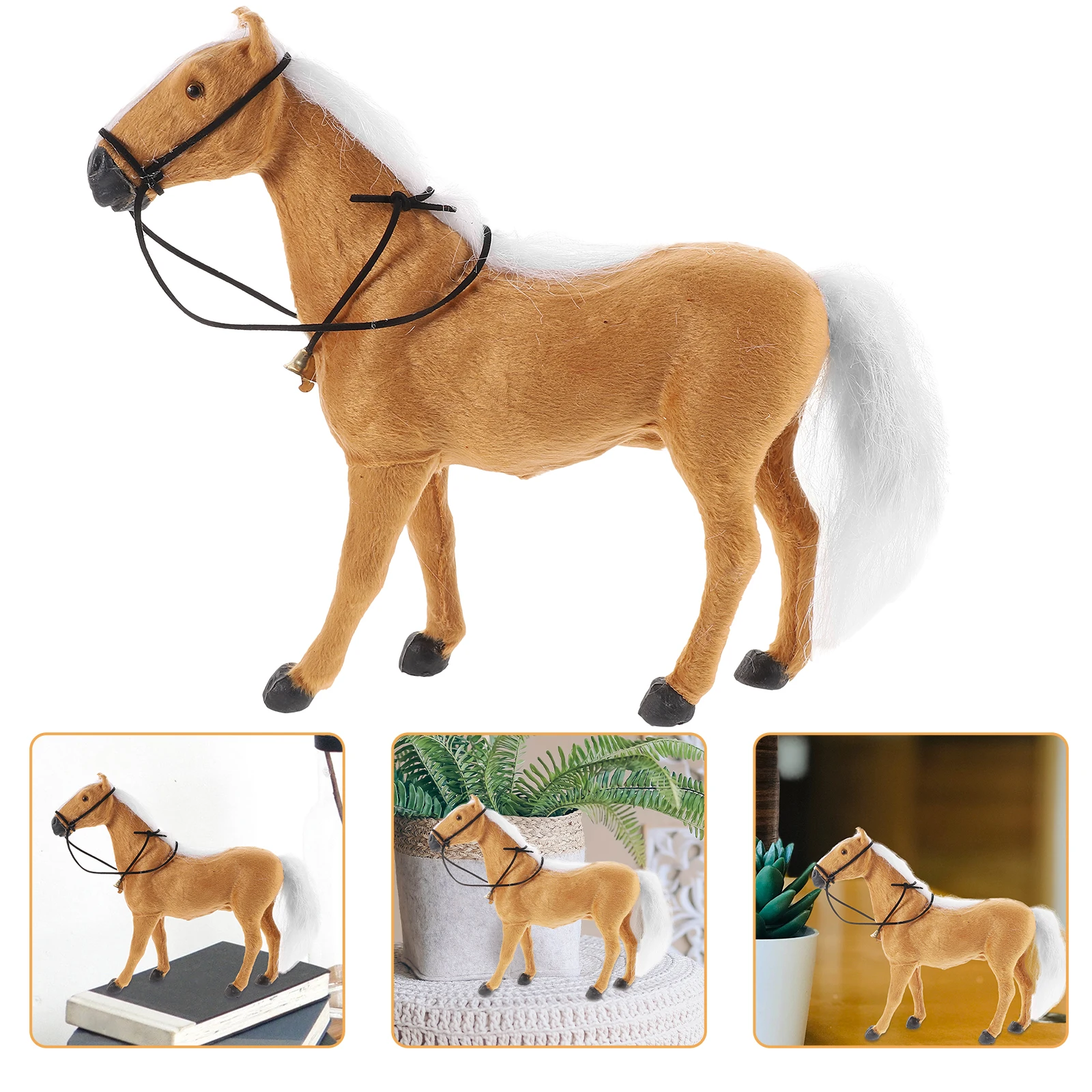 

Creative Artificial Horse Lifelike Plastic Statue Decorative For Home Party Garden Desktop Decoration Simulation Animal Ornament