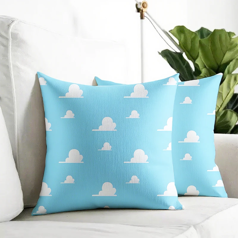 Poszewka na poduszkę Blue Cloud Minimalistyczny wzór Dekoracyjna poduszka na sofę do sypialni Dekoracja domu Prezent