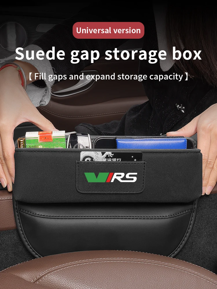 

Car Suede Seat Crevice Storage Case For Skoda VRS Octavia Kodiaq Karoq Kamiq Scala Superb Yeti Fabia ENYAQ Car Seat Storage Box