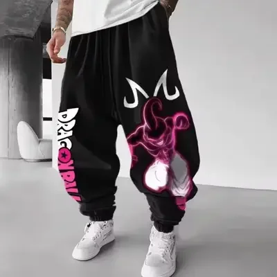 

Летние спортивные брюки 2026 с 3D-принтом Dragon Ball Majin Buu, быстросохнущие, оверсайз, для активного отдыха, в стиле хип-хоп, повседневные, для мужчин, женщин и детей