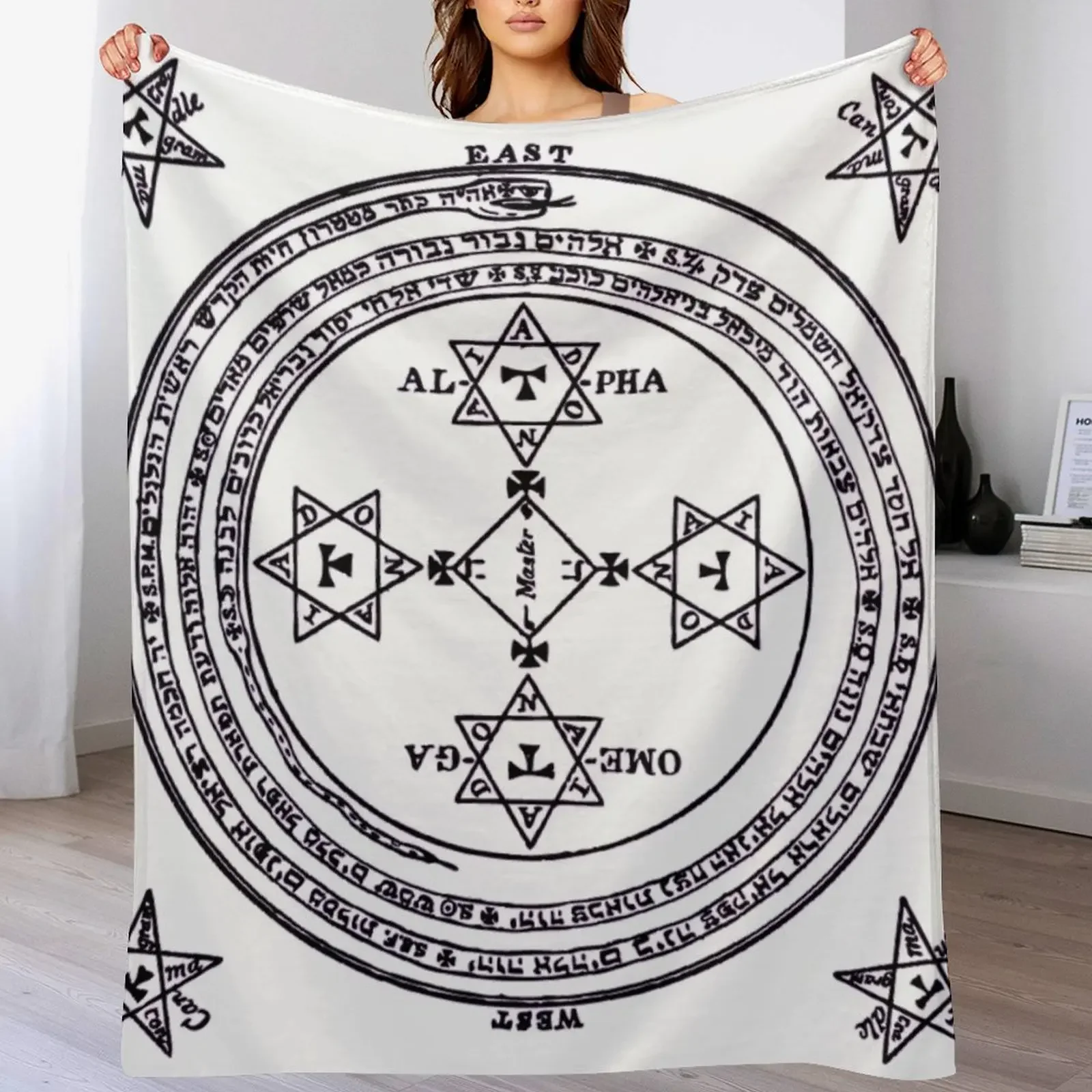 

Magical Circle of King Solomon BIG Throw Blanket Soft Warm Blanket Gift for Grandparents