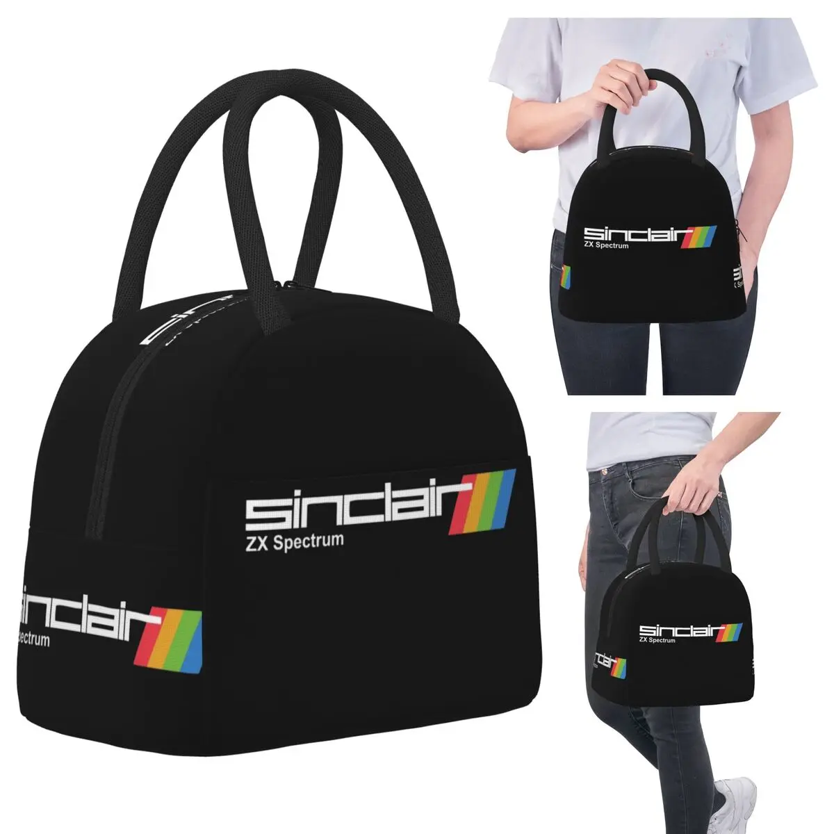 

ZX Spectrum Lunch Bags Insulated Bento Box Portable Lunch Tote Leakproof Picnic Bags Thermal Bag for Woman Kids School