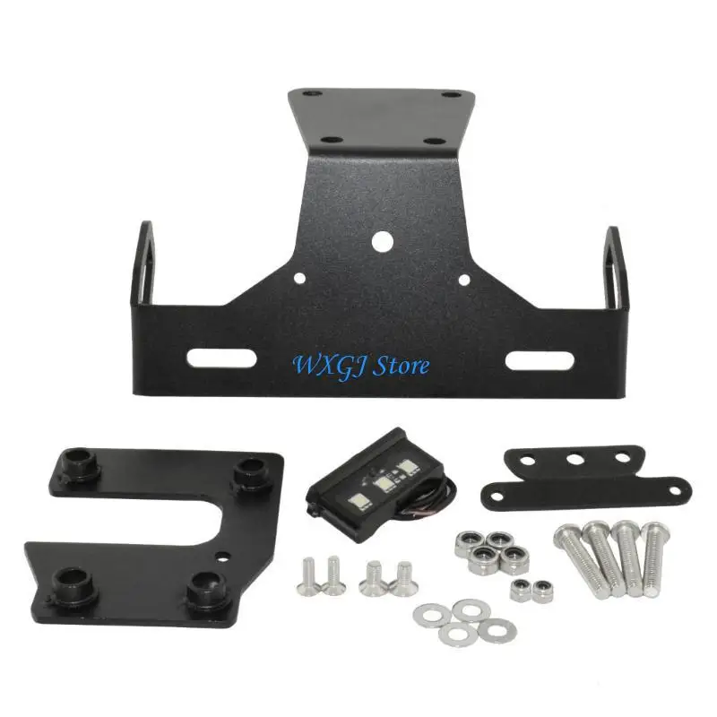 

37JE Motorcycle License Plate Bracket Taillight Mount Support with LED Light Number Plate Frame Holder for Z900 2017-2023
