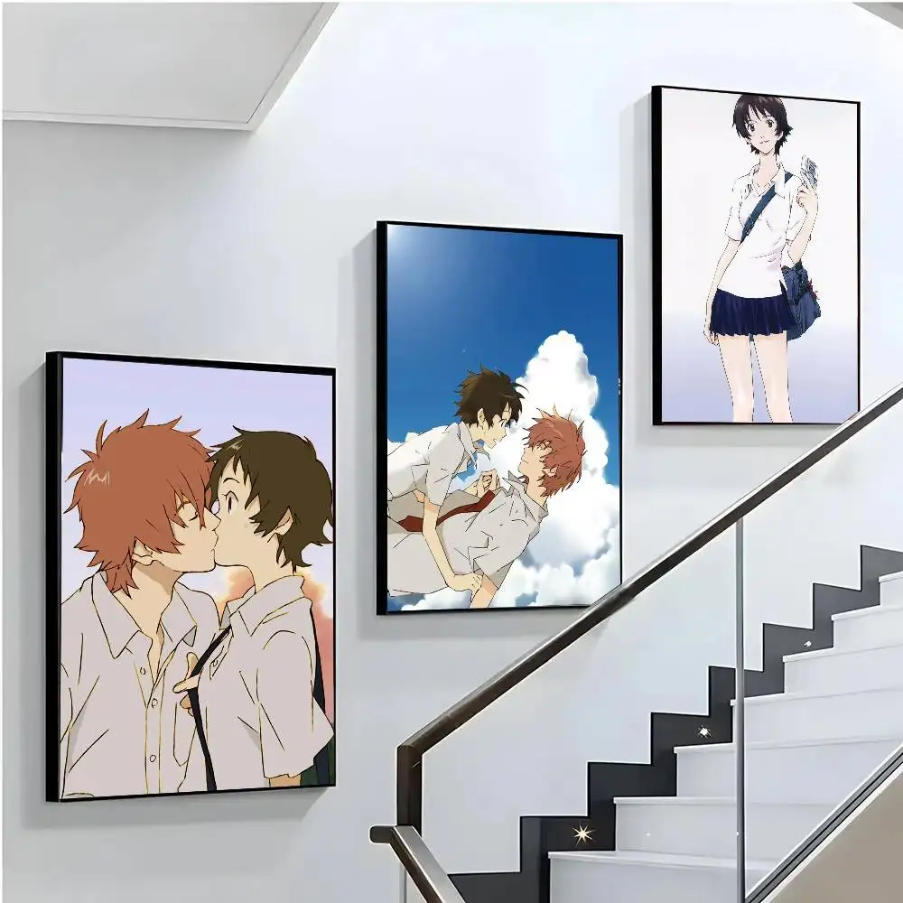 Anime The Girl Who Leapt Through Time Poster Art Sticky Wall Waterproof Home Living Room Bedroom Bar Aesthetic Decoration