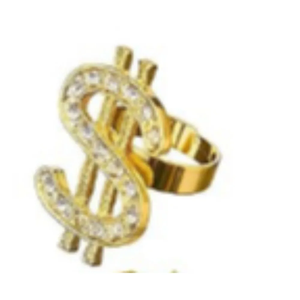 Collier et Bracelet en Forme de Dollar, Accessoires de Costume d'Halloween, Bague, Lunettes, Âge localité